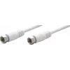 TECLINE Wentronic Goobay cavo di collegamento satellitare, schermato al 100%, bianco, 10 m - connettore maschio F a connettore maschio F (50741)