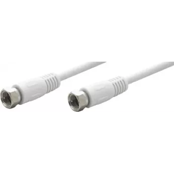 TECLINE Wentronic Goobay cavo di collegamento satellitare, schermato al 100%, bianco, 10 m - connettore maschio F a connettore maschio F (50741)