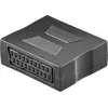 Wentronic Goobay adattatore SCART, connettore femmina SCART a connettore femmina SCART, 21 pin, nero 50771