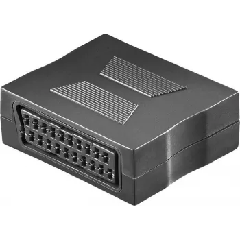 Wentronic Goobay adattatore SCART, connettore femmina SCART a connettore femmina SCART, 21 pin, nero 50771