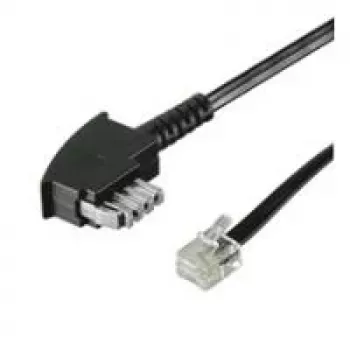 Wentronic Goobay cavo telefonico TAE-N a RJ11/RJ14, 3 m, nero 50951