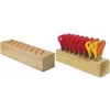 Westcott 112TidyC 00 blocco portal forbici in legno con 32 forbici per bambini, 130 mm, punte arrotondate, scala 5 cm
