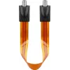Wentronic Goobay cavo passante per finestra SAT, ultra piatto 0,3 mm, marrone-nero, 0,3 m, connettore femmina F a connettore femmina F 67244