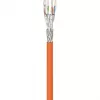 Wentronic Goobay cavo di installazione Cat.7 S/FTP (PiMF) in rame massiccio, 100 m, LSZH, arancione 91888