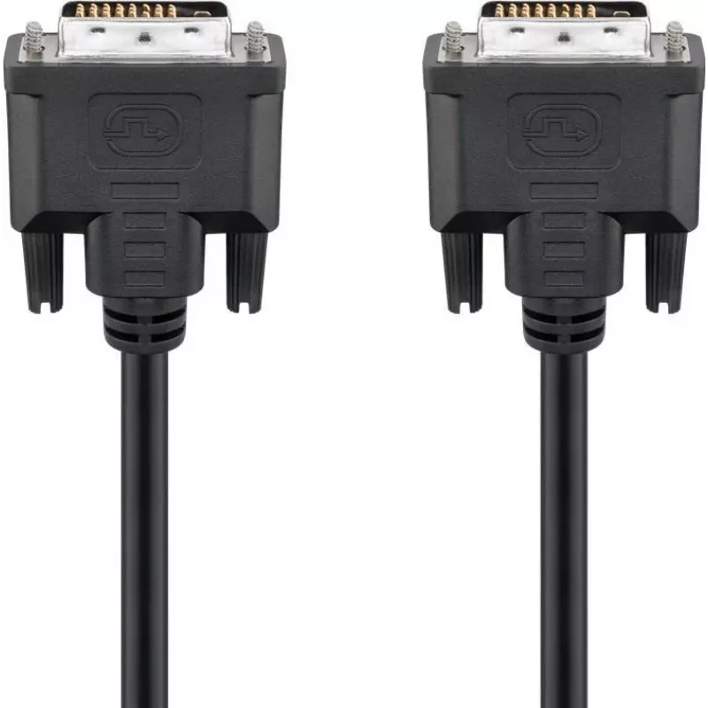 Wentronic goobay cavo DVI-D Dual Link 0,5m nero con viti zigrinate 93295