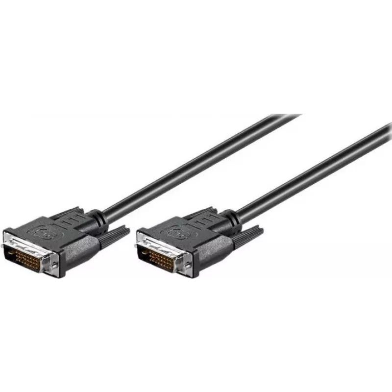 Wentronic goobay cavo DVI-D Dual Link 0,5m nero con viti zigrinate 93295