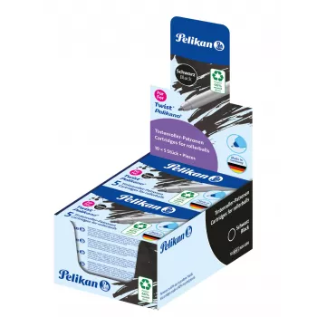 Pelikan eco ricarica rollerball per Pelikano/Twist, blu, 65% plastica riciclata, 1 pezzo 300010005