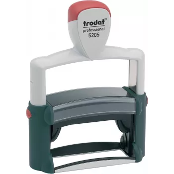 Trodat Professional 5205 timbro autoinchiostrante con testo, 6 righe, 66 x 22 mm, tampone nero incluso