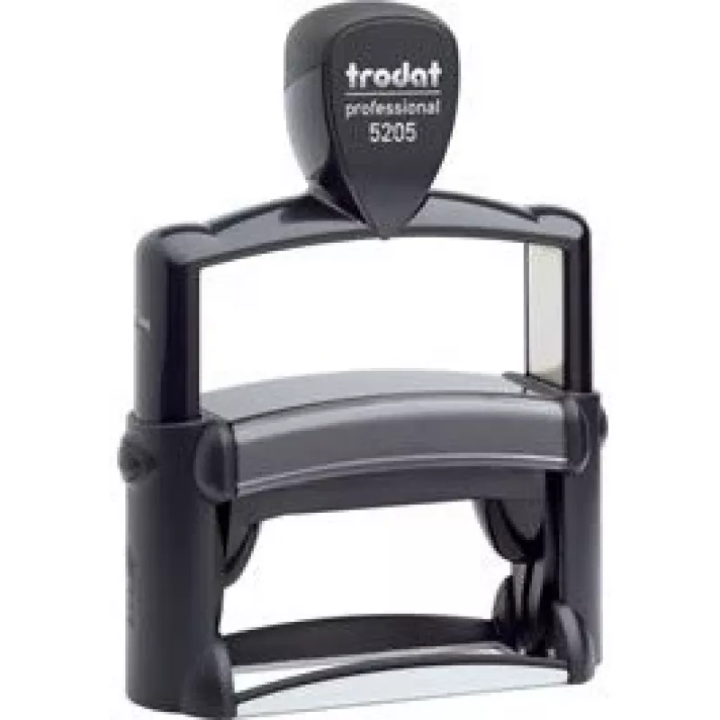 Trodat Professional 5205 timbro autoinchiostrante con testo, 6 righe, 66 x 22 mm, tampone nero incluso