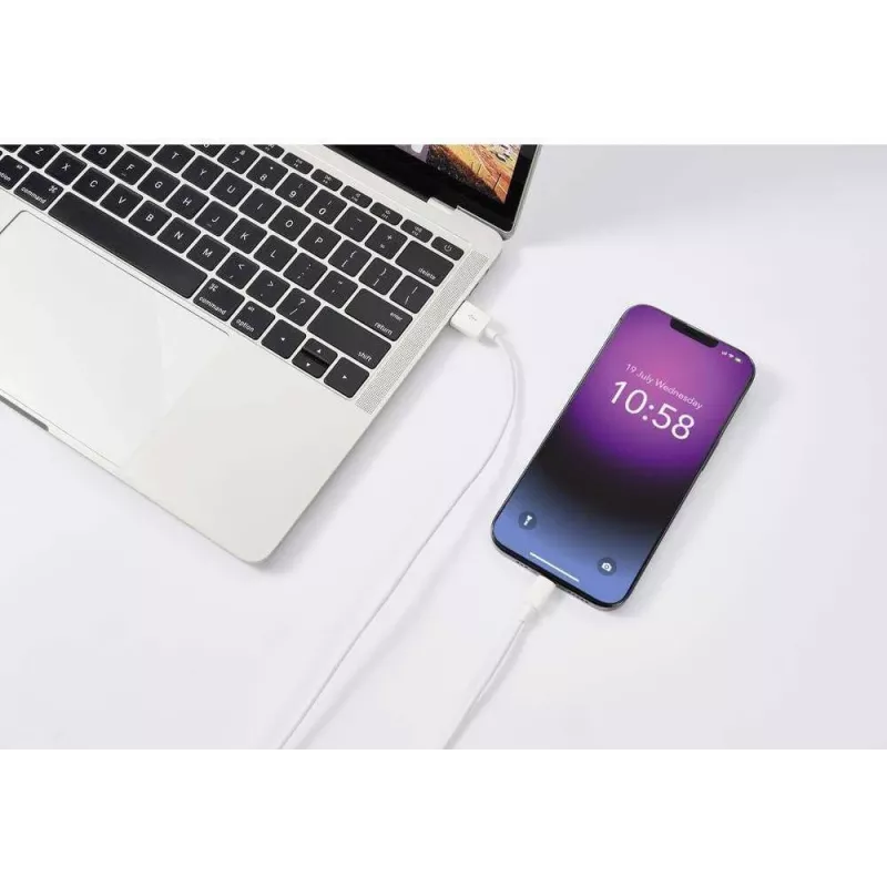 Renkforce cavo USB 2.0 USB-A a Apple Lightning 1m bianco opaco RF-5724084