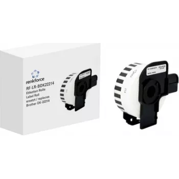 Renkforce nastro per etichette compatibile con Brother DK-22214 12 mm x 30,48 m carta bianco RF-6027528