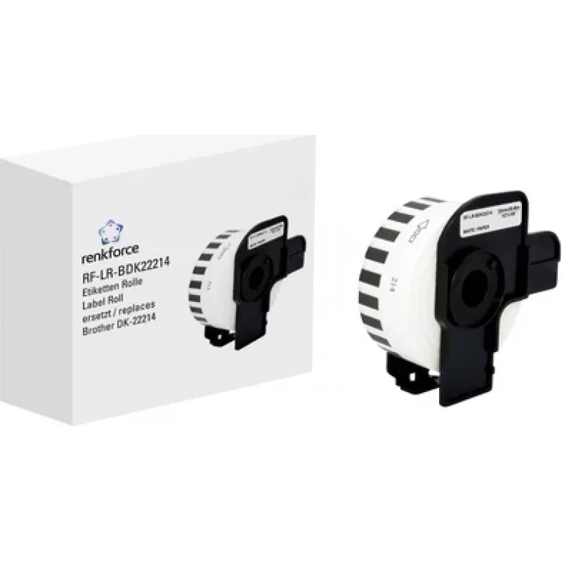 Renkforce nastro per etichette compatibile con Brother DK-22214 12 mm x 30,48 m carta bianco RF-6027528
