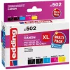Edding EDD-502 E cartucce d'inchiostro compatibili multi-pack per Canon PGI-550PGBK XL, CLI-551 C/M/Y XL (nero, ciano, magenta, giallo)