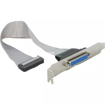 Delock staffa slot 1 x porta parallela DB25 femmina su 26-Pin IDC - 25 cm 84300