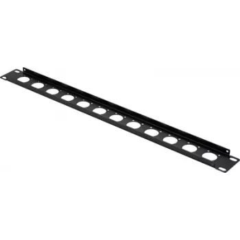 Renkforce pannello frontale patch panel 19 pollici 1 U 12 porte per connettori femmina XLR/USB/BNC, nero (RF-7116962)