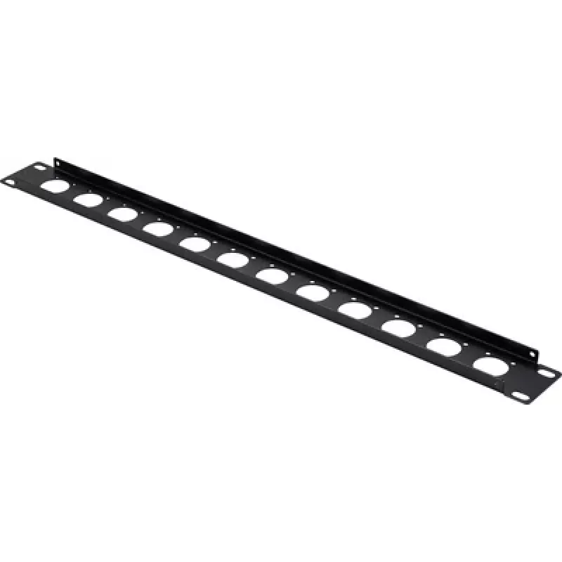Renkforce pannello frontale per patch panel da 19 pollici 1U a 12 porte per prese XLR/USB/BNC, nero (RF-7116962)