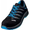 Uvex 69373 scarpe antinfortunistiche unisex S1 P SRC, microvelluto, soletta intermedia in acciaio, puntale composito, nero/blu, taglia 43 6937343
