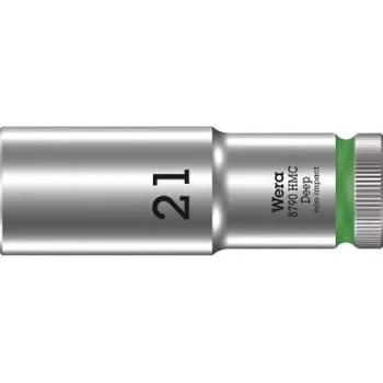 Wera 05004561001 Zyklop 8790 HMC 1/2 pollice attacco 21mm bussola esagonale con impugnatura zigrinata