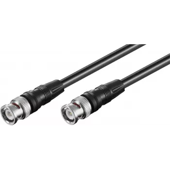 Wentronic Goobay cavo di collegamento BNC, nero, 2 m - connettore maschio BNC a connettore maschio BNC (50086)