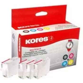 Kores G1577KIT multi-pack cartucce d'inchiostro per Canon PGI-580/CLI-581 – nero, ciano, magenta, giallo (4 x 12,2 ml)