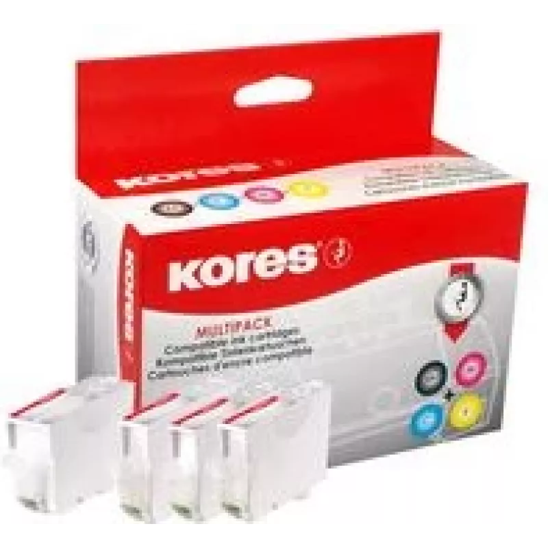 Kores G1577KIT multi-pack cartucce d'inchiostro per Canon PGI-580/CLI-581 – nero, ciano, magenta, giallo (4 x 12,2 ml)