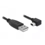 Cavo USB 2.0 Delock USB-A connettore maschio su Mini USB-B 5 pin connettore maschio angolare, 1 m, nero 82681