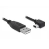 Cavo USB 2.0 Delock USB-A connettore maschio su Mini USB-B 5 pin connettore maschio angolare, 1 m, nero 82681