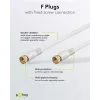 Cavo di collegamento SAT Wentronic Goobay, schermatura 100%, placcato oro, bianco, 7,5 m - connettore F su connettore F (67294)