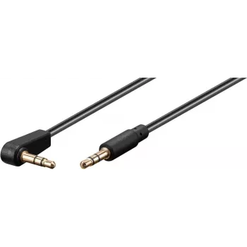 Cavo jack stereo 3,5 mm Wentronic Goobay, 1 m, nero, dritto a 90° angolare, connettore su connettore 67783