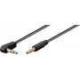 Cavo jack stereo 3,5 mm Wentronic Goobay, 1 m, nero, dritto a 90° angolare, connettore su connettore 67783