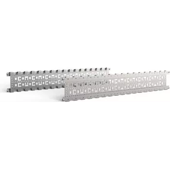 SCHROFF 23130084 kit di montaggio rack 19 pollici - acciaio, zincato, 2 staffe, 4 viti M4x10, 4 dadi M4, 4 rondelle, 4 rondelle in plastica