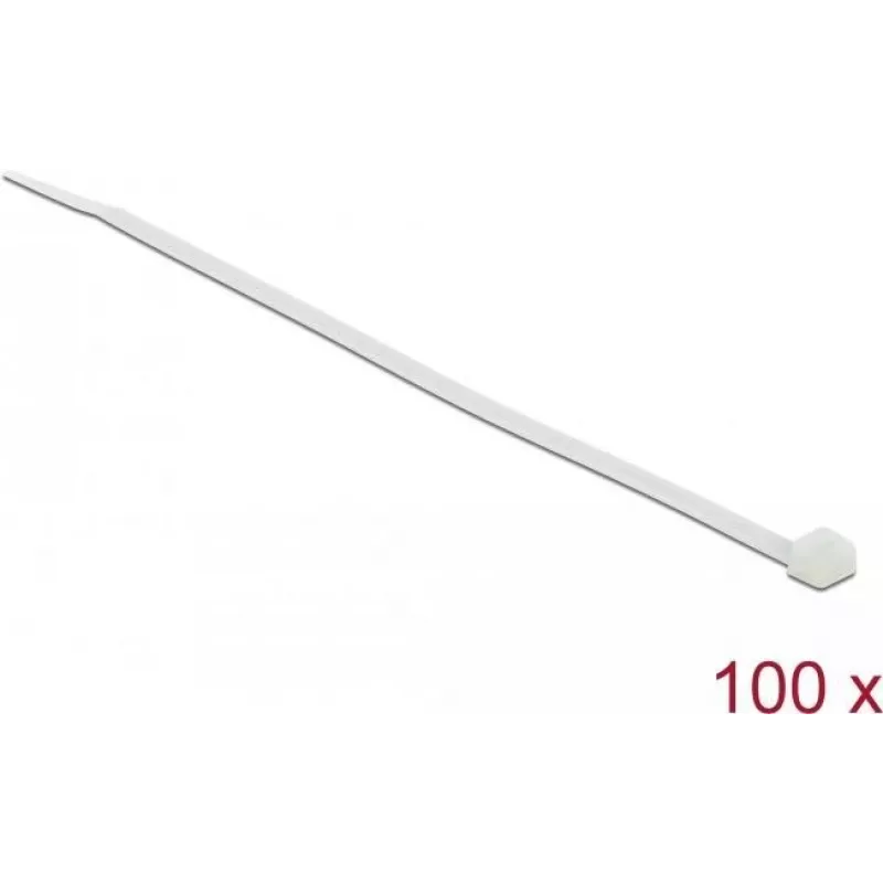 Delock fascette per cavi trasparenti L 200 x P 3,6 mm 100 pezzi (18606)