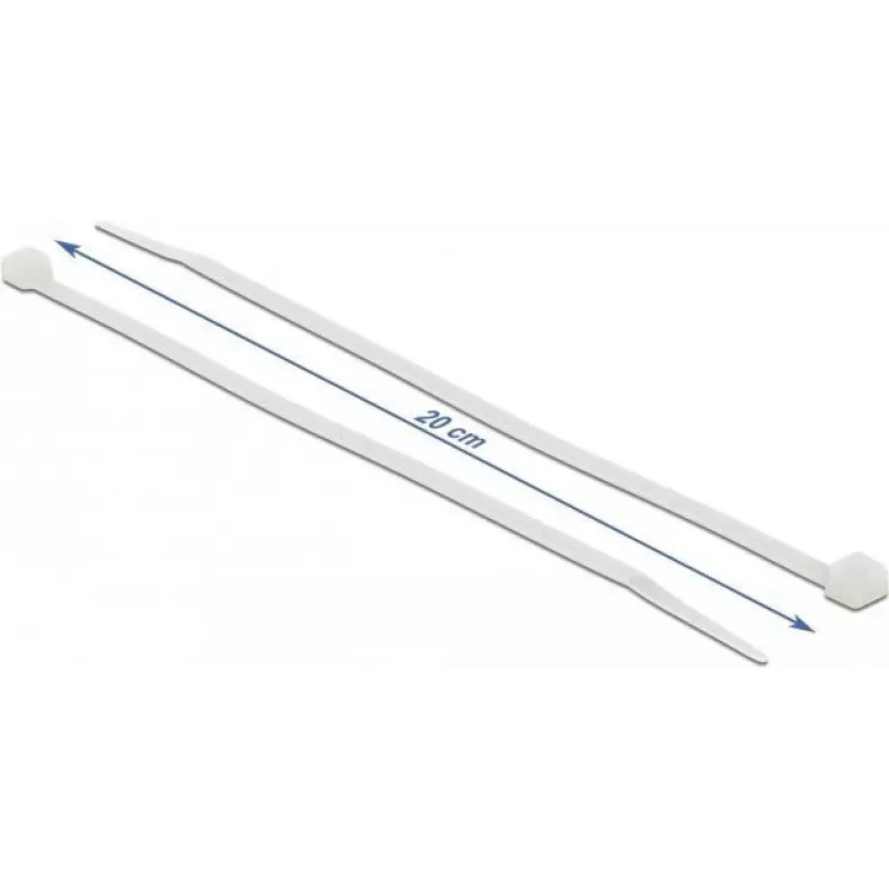 Delock fascette per cavi trasparenti L 200 x P 3,6 mm 100 pezzi (18606)