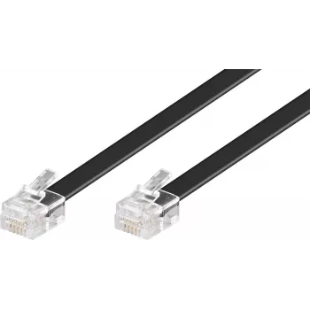 Wentronic Goobay Cavo modulare RJ12, 6P6C maschio-maschio, 15 m, nero 50324