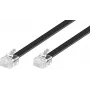 Wentronic Goobay Cavo modulare RJ12, 6P6C maschio-maschio, 15 m, nero 50324
