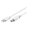 Wentronic 96186 Cavo USB 2.0, connettore USB-A maschio a USB-B maschio, 1,8 m, bianco