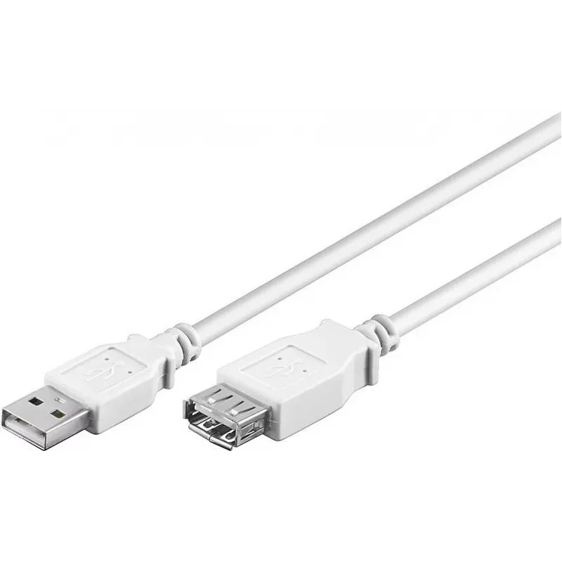 Wentronic Cavo prolunga USB 2.0 A maschio a femmina 5m bianco 96288