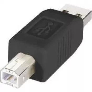 Renkforce adattatore USB 2.0 A connettore maschio a B connettore maschio, contatti dorati, nero