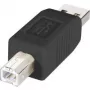 Renkforce adattatore USB 2.0 A connettore maschio a B connettore maschio, contatti dorati, nero