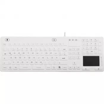Renkforce iM-IKB110-WH tastiera USB QWERTZ layout tedesco nero-bianco