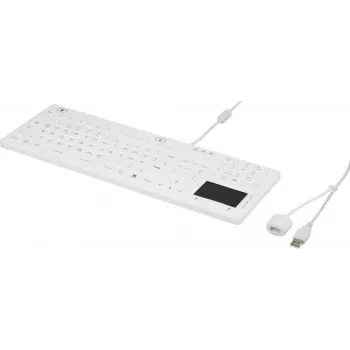 Renkforce iM-IKB110-WH tastiera USB QWERTZ layout tedesco nero-bianco