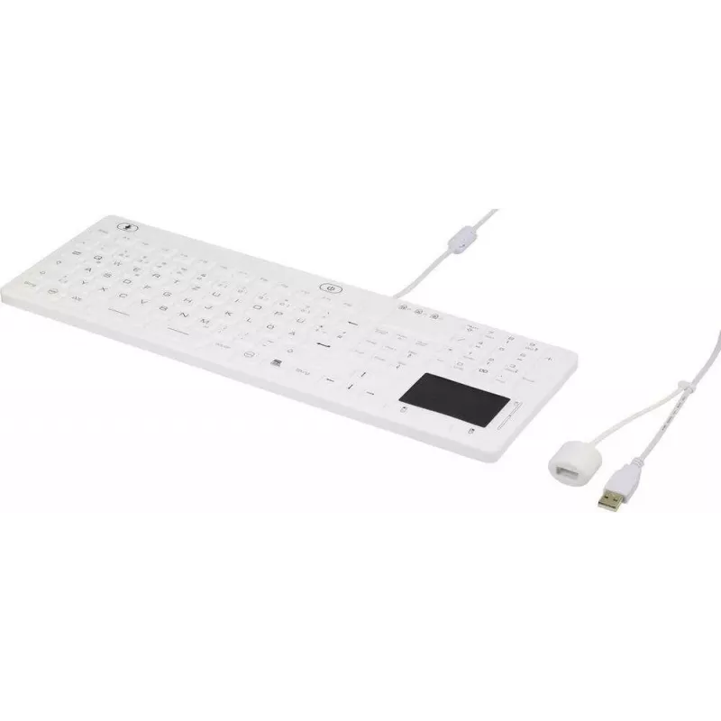 Renkforce iM-IKB110-WH tastiera USB QWERTZ layout tedesco nero-bianco