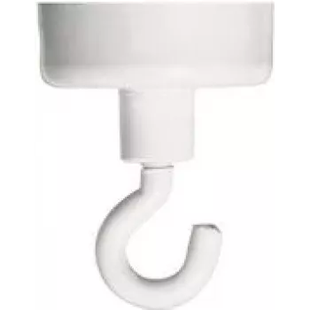 FRANKEN calamita con gancio HM25, forza di tenuta 4 kg, diametro 25 mm, bianco, 1 pezzo