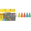 FABER-CASTELL EBERHARD FABER Gessetto da strada topo, confezione in cartone da 6 pezzi, forma ergonomica a topo, colori brillanti, idrosolubile - 1 pezzo (526561)
