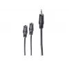 shiverpeaks BASIC-S Cavo adattatore audio Y, jack stereo 3,5mm maschio a 2x jack stereo 3,5mm femmina, 0,2m, nero BS30761