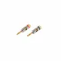 SHIVERPEAKS BASIC-S Set connettori a banana, 2 pezzi rosso/nero, metallo placcato oro, 4 mm BS56210-SET