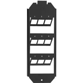 Rutenbeck KMK-GT 3 Placca modulare con inserto per scatole a pavimento, 9 porte, nero RAL 9005 17000033