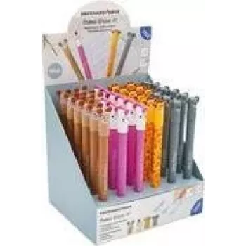 FABER-CASTELL EBERHARD FABER Animal Erase it! Espositore penne gel, 36 penne, inchiostro blu, 0,7 mm, cancellabile, ricaricabile 560109