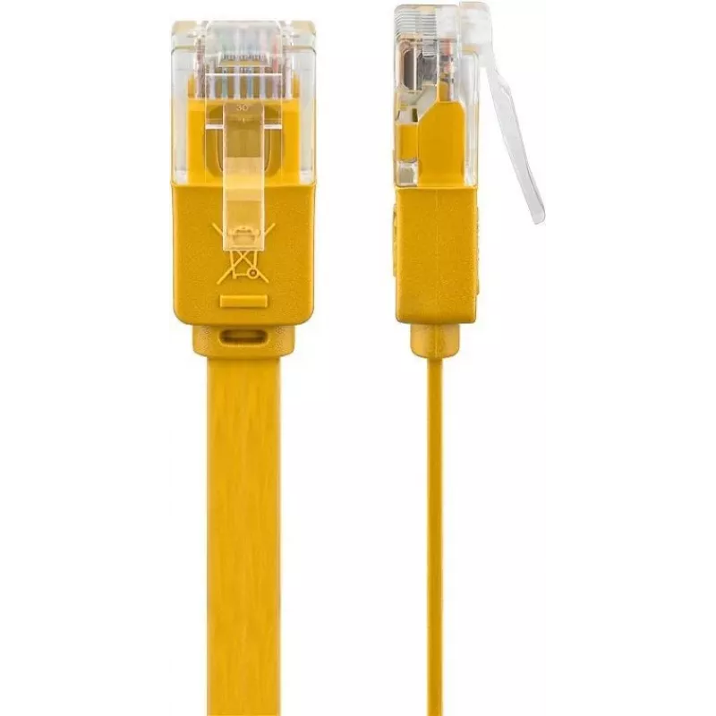 Wentronic Cavo patch RJ45 CAT6 0,5m, U/UTP, giallo 96396