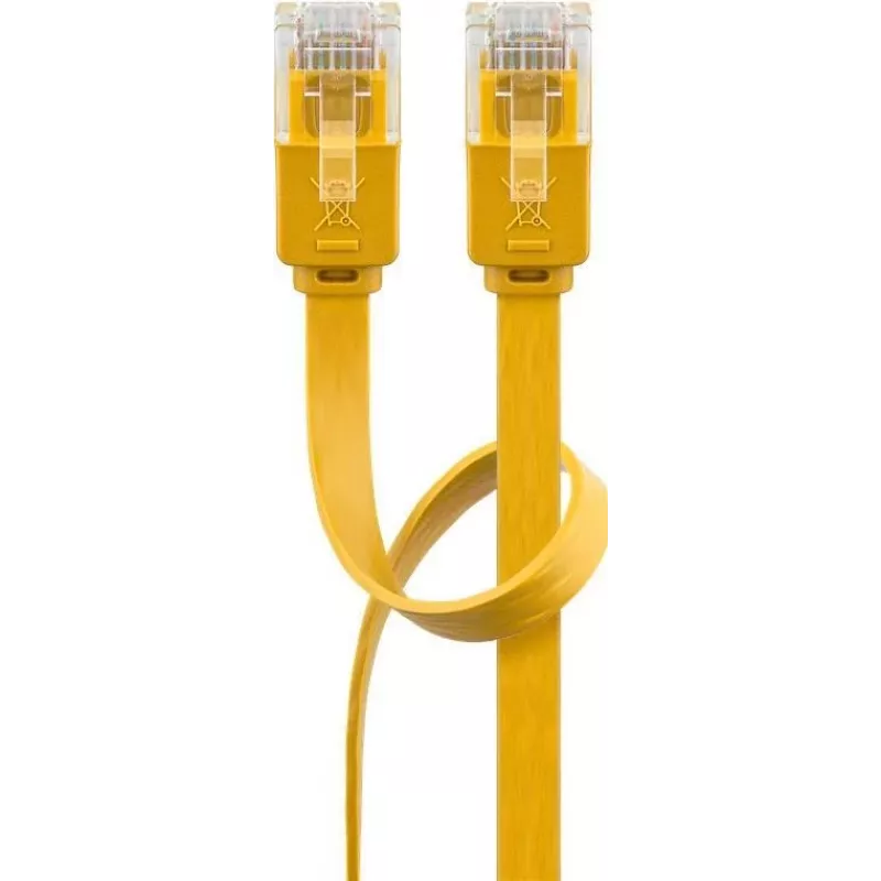 Wentronic Cavo patch RJ45 CAT6 0,5m, U/UTP, giallo 96396